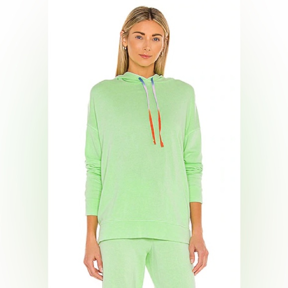 NWT Sundry Poplime Green‎ Lightweight Beachy Hoodie Sweayshirt Size 2/M Evereve